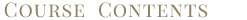 Course Contents